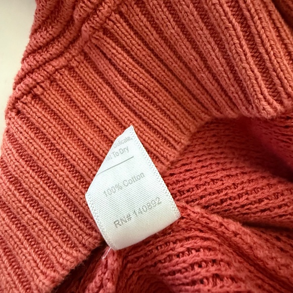 MARINE LAYER Burnt Orange Thick Knit Crew Neck Pullover Sweater Mens LARGE - Picture 9 of 10